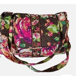 Vera Bradley Edie Satchel English Rose Floral Quilted Women's Bag New